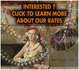 Hula Girl Says Click to Learn More About Our Rates for Recording, Mixing, Mastering, Vintage Keyboards, Engineers, Producers, Music Production